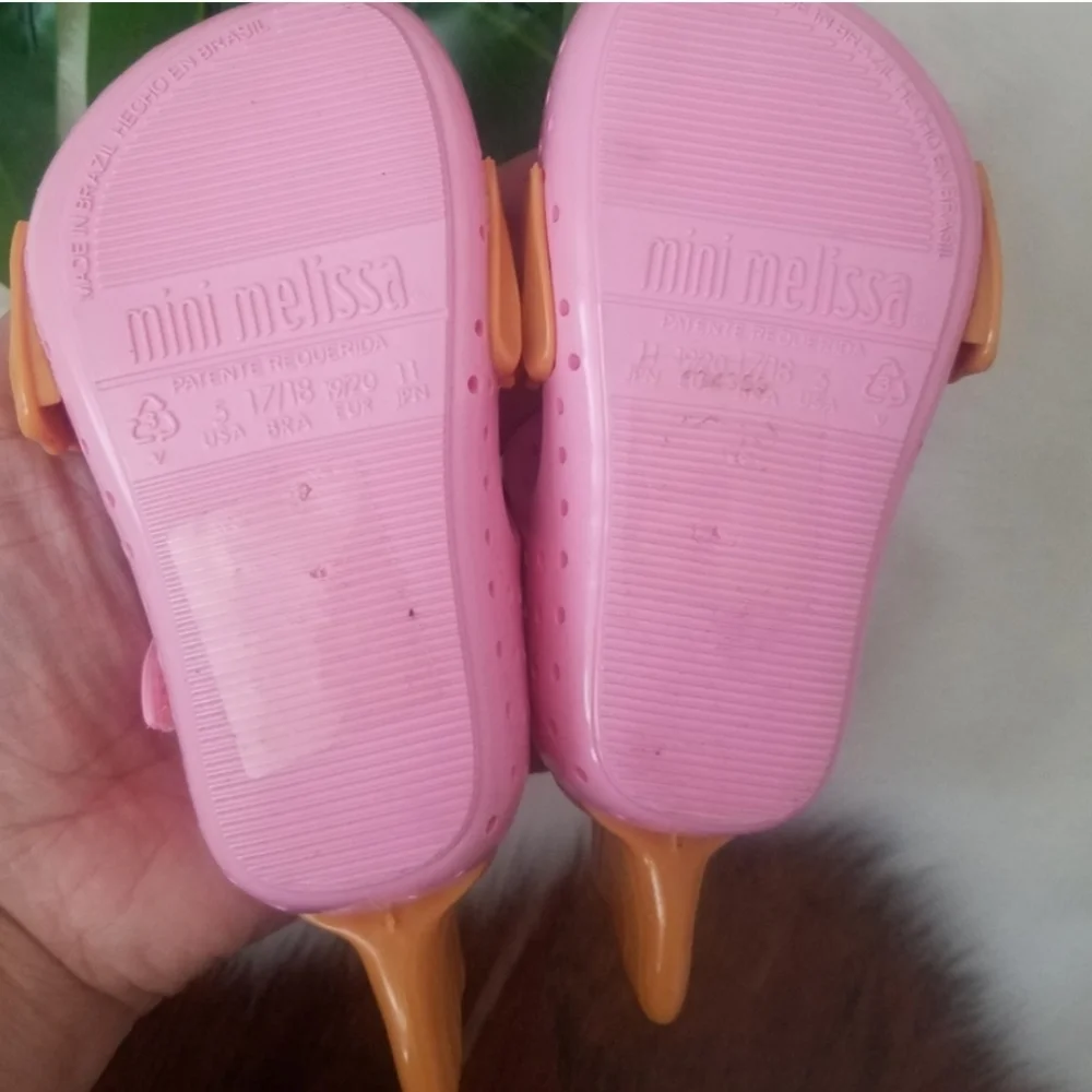 Mini Melissa Pink Fish Shoes Size 5